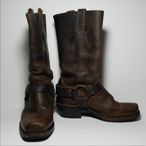 Frye Harness 12 R Boots Rugged Tan GUC 6.5